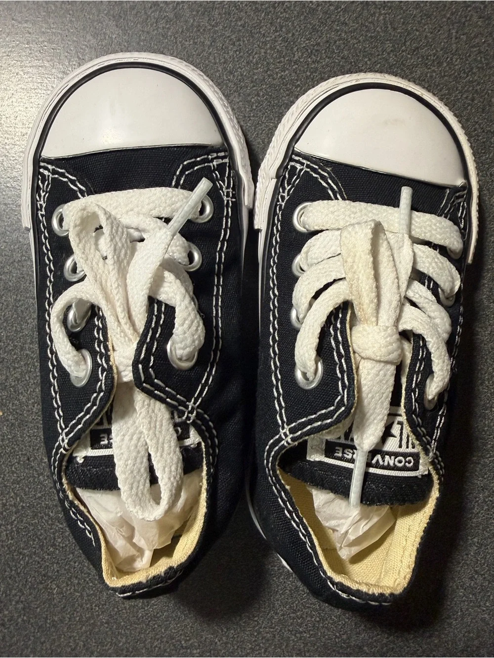 Converse Kids Black and White Low-Top Sneakers
